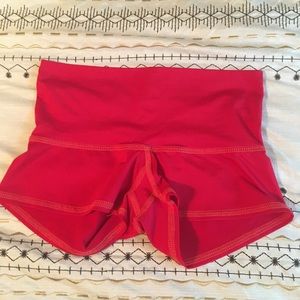 Teeki fire on the mountain Sun Red yoga shorts